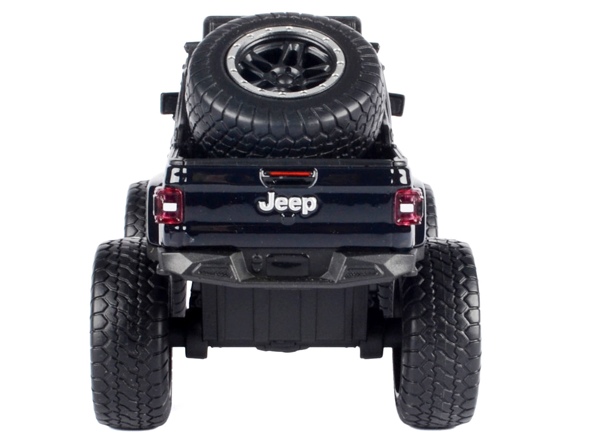 2021 Jeep Gladiator Rubicon Off-Road Pickup Truck Black with Matt Black Top "Off Road" Series 1/24-1/27 Diecast Model Car