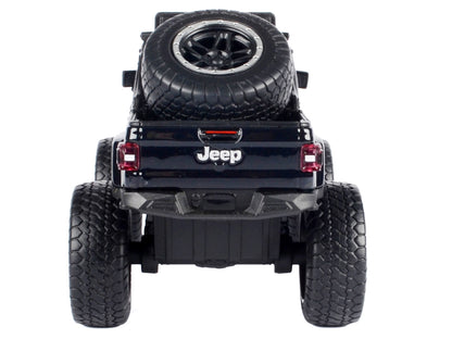 2021 Jeep Gladiator Rubicon Off-Road Pickup Truck Black with Matt Black Top "Off Road" Series 1/24-1/27 Diecast Model Car