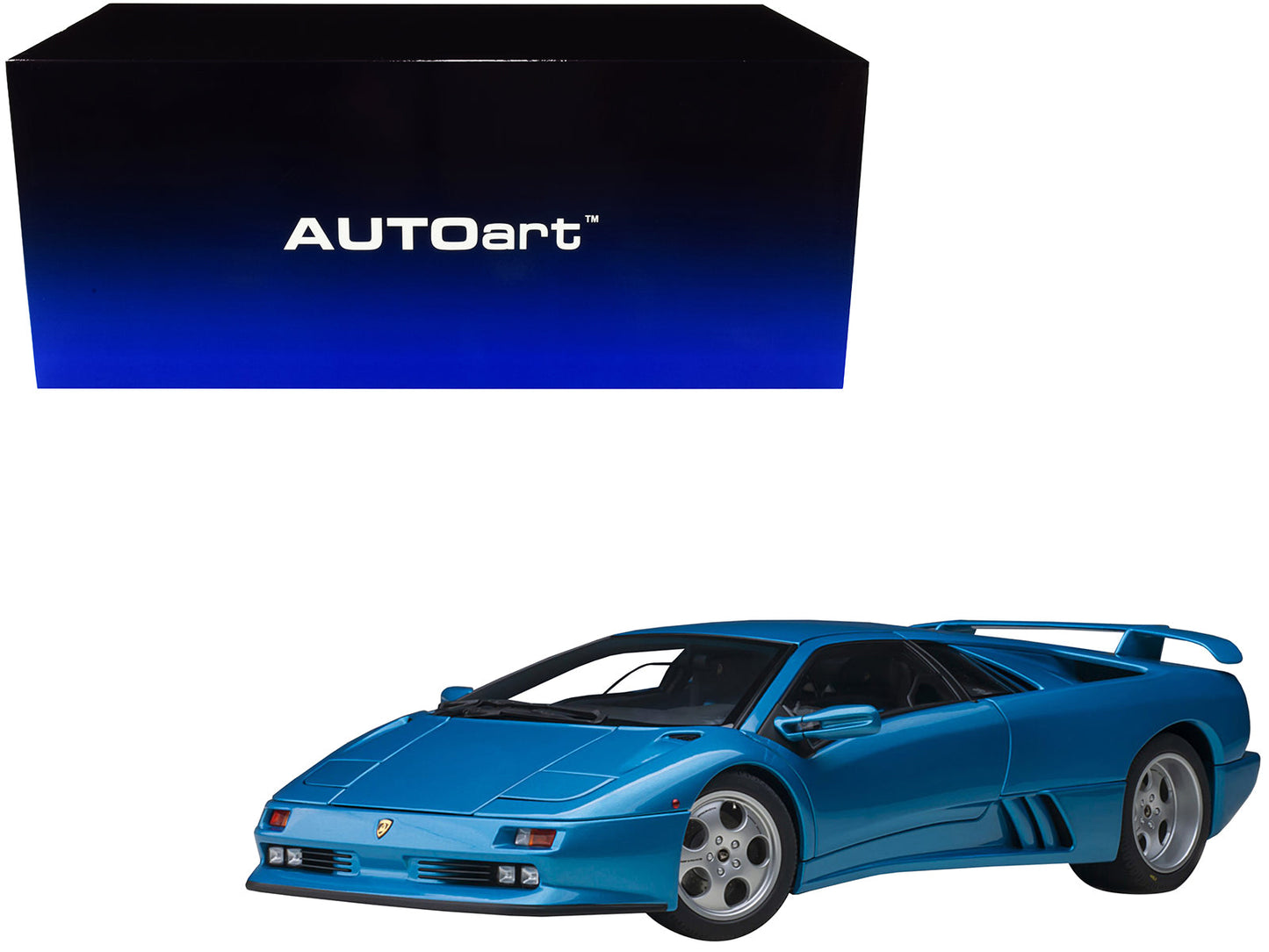 Lamborghini Diablo SE30 Blu Sirena Blue Metallic 1/18 Model Car