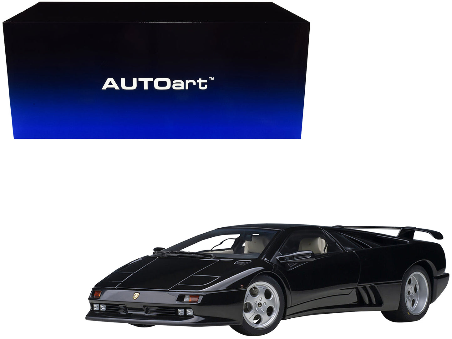 Lamborghini Diablo SE30 Deep Black Metallic 1/18 Model Car