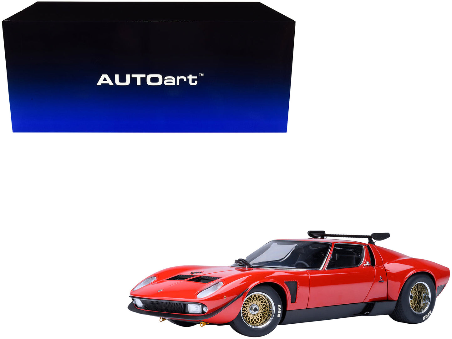 Lamborghini Miura SVR Jota Red 1/18 Model Car
