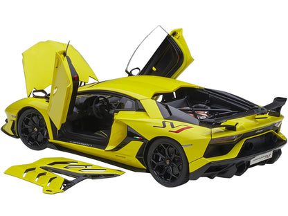 Lamborghini Aventador SVJ Giallo Tenerife / Pearl Yellow 1/18 Model Car