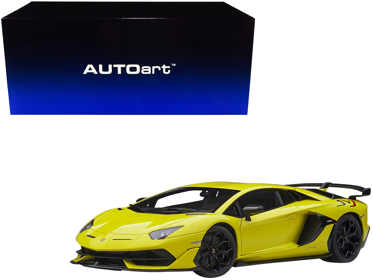 Lamborghini Aventador SVJ Giallo Tenerife / Pearl Yellow 1/18 Model Car
