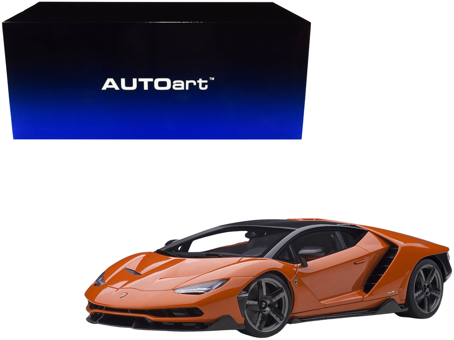 Lamborghini Centenario Arancio Argos / Pearl Orange with Carbon Top 1/18 Model Car