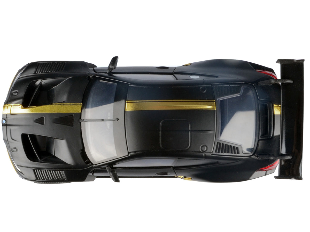 BMW M4 GT3 Matt Black with Gold Stripes "Midnight Eclipse" Series 1/24 Diecast Model Car