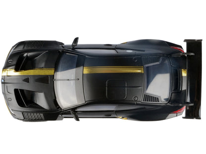 BMW M4 GT3 Matt Black with Gold Stripes "Midnight Eclipse" Series 1/24 Diecast Model Car