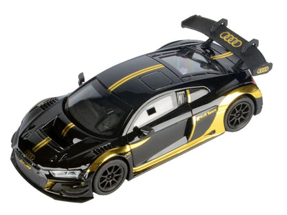 Audi R8 LMS GT3 Black with Gold Stripes and Graphics "Midnight Eclipse" Series 1/24 Diecast Model Car