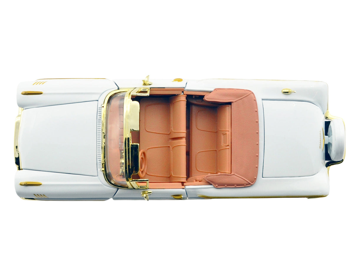 1958 Chevrolet Impala White Metallic with Gold Accents "Luxe Legends" Series 1/24 Diecast Model Car