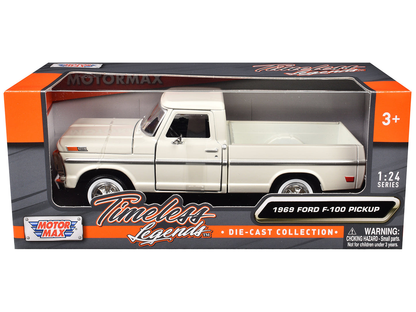 1969 Ford F-100 Pickup Truck Cream "Timeless Legends" Series 1/24 Diecast Model Car
