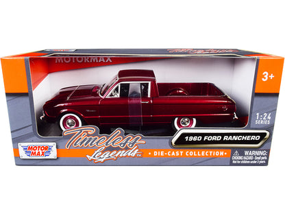 1960 Ford Ranchero Pickup Burgundy Metallic 1/24 Diecast Model Car