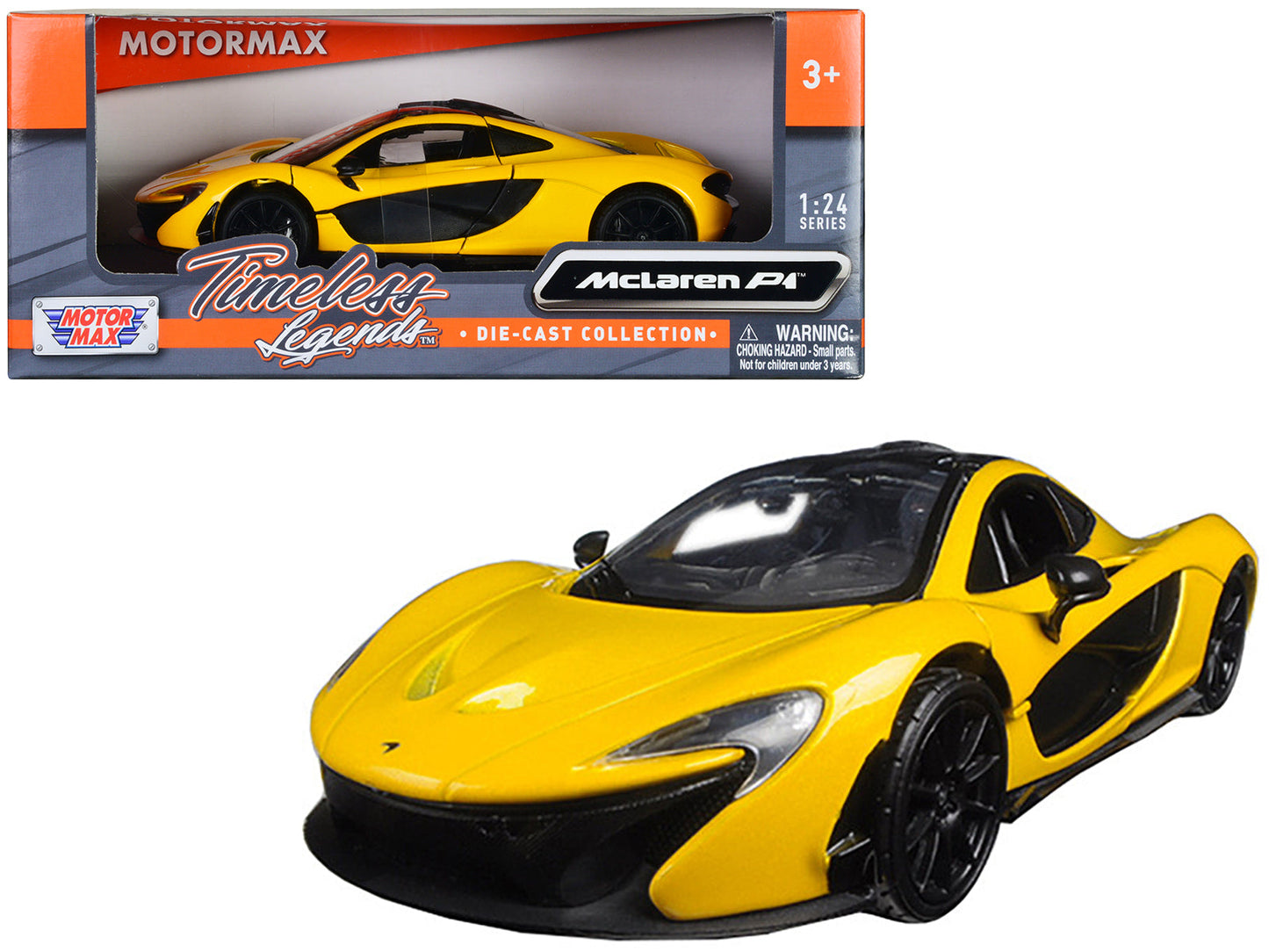 McLaren P1 Yellow 1/24 Diecast Model Car