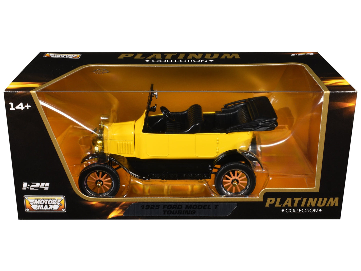 1925 Ford Model T Touring Yellow "Platinum Collection" Series 1/24 Diecast Model Car