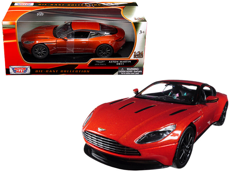 Aston Martin DB11 Copper Orange 1/24 Diecast Model Car