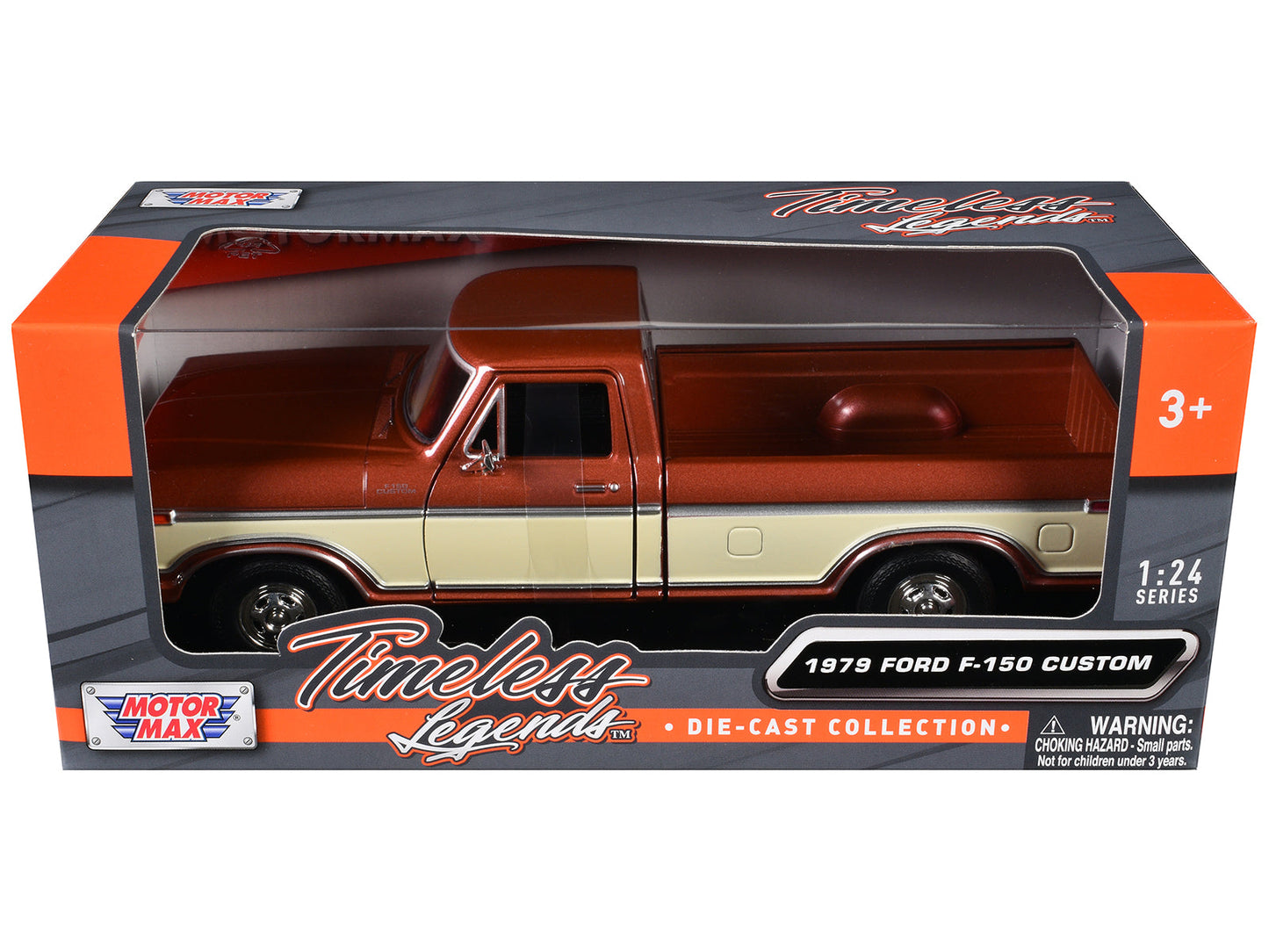 1979 Ford F-150 Custom Pickup Truck Brown Metallic and Cream "Timeless Legends" Series 1/24 Diecast Model Car