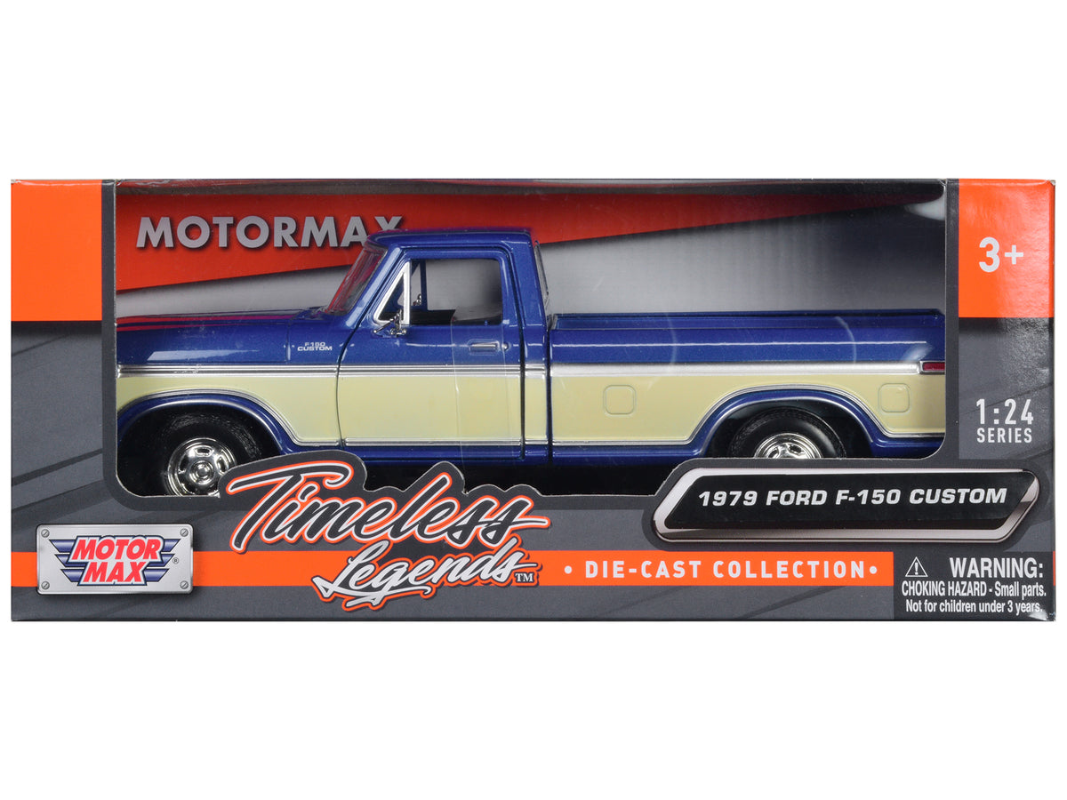 1979 Ford F-150 Pickup Truck 2 Tone Blue/Cream 1/24 Diecast Model Car