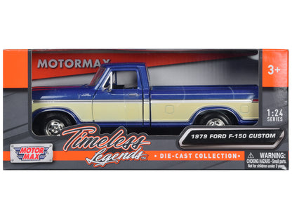1979 Ford F-150 Pickup Truck 2 Tone Blue/Cream 1/24 Diecast Model Car