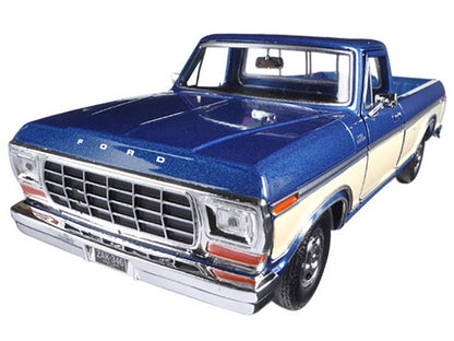 1979 Ford F-150 Pickup Truck 2 Tone Blue/Cream 1/24 Diecast Model Car