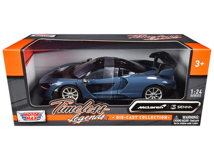 McLaren Senna Gray Metallic and Black "Timeless Legends" 1/24 Diecast Model Car