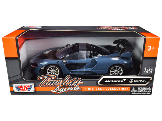 McLaren Senna Gray Metallic and Black "Timeless Legends" 1/24 Diecast Model Car