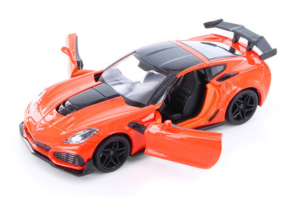 2019 Chevrolet Corvette ZR1 Orange with Black Accents 1/24 Diecast Model Car
