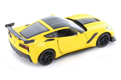 2019 Chevrolet Corvette ZR1 Yellow with Black Accents 1/24 Diecast Model Car