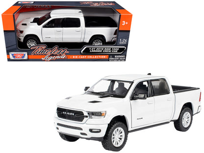 2019 RAM 1500 Laramie Crew Cab Pickup Truck White "Timeless Legends" Series 1/24 Diecast Model Car