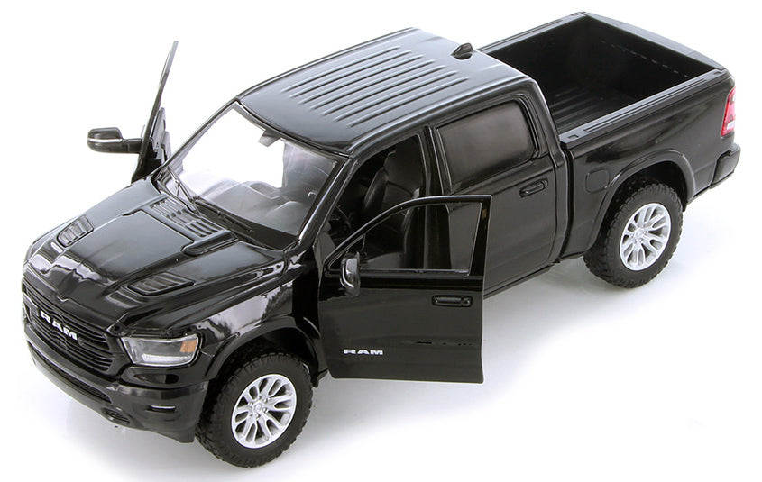 2019 RAM 1500 Laramie Crew Cab Pickup Truck Black 1/24 Diecast Model Car