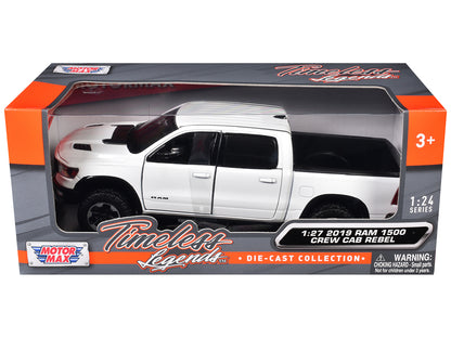 2019 RAM 1500 Rebel Crew Cab Pickup Truck White 1/24-1/27 Diecast Model Car