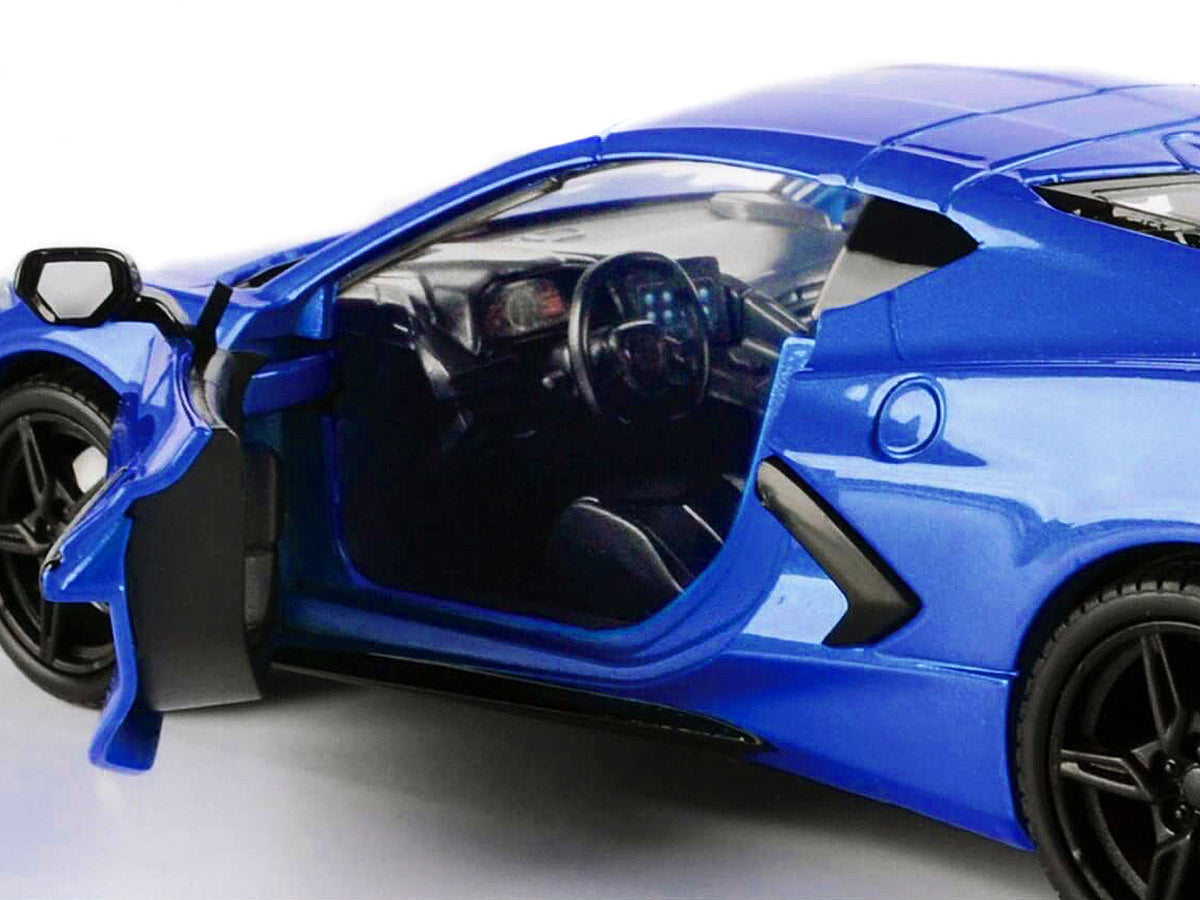 2020 Chevrolet Corvette C8 Stingray Blue Metallic "Timeless Legends" 1/24 Diecast Model Car
