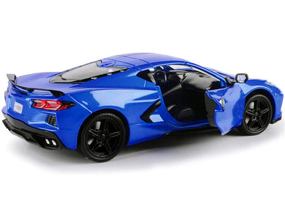 2020 Chevrolet Corvette C8 Stingray Blue Metallic "Timeless Legends" 1/24 Diecast Model Car