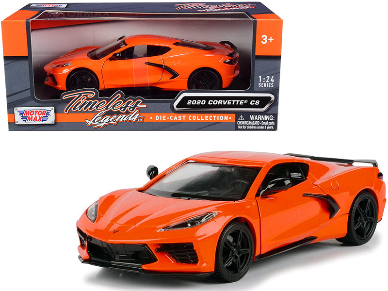 2020 Chevrolet Corvette C8 Stingray Orange "Timeless Legends" 1/24 Diecast Model Car