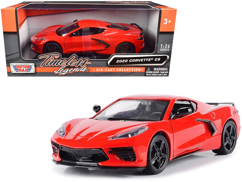 2020 Chevrolet Corvette C8 Stingray Red "Timeless Legends" 1/24 Diecast Model Car