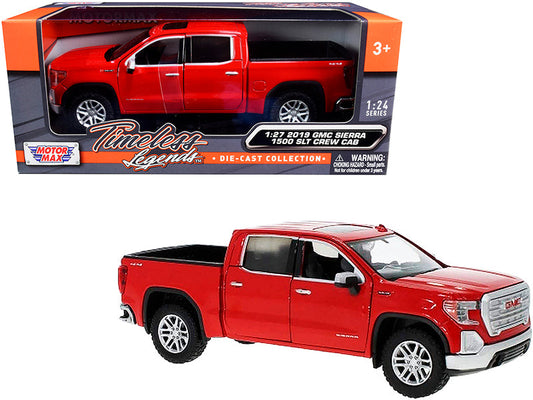 2019 GMC Sierra 1500 SLT Crew Cab Pickup Truck Red 1/24-1/27 Diecast Model Car