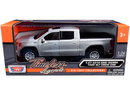2019 GMC Sierra 1500 SLT Crew Cab Pickup Truck Silver Metallic 1/24-1/27 Diecast Model Car