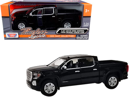 2019 GMC Sierra 1500 Denali Crew Cab Pickup Truck Black 1/24-1/27 Diecast Model Car