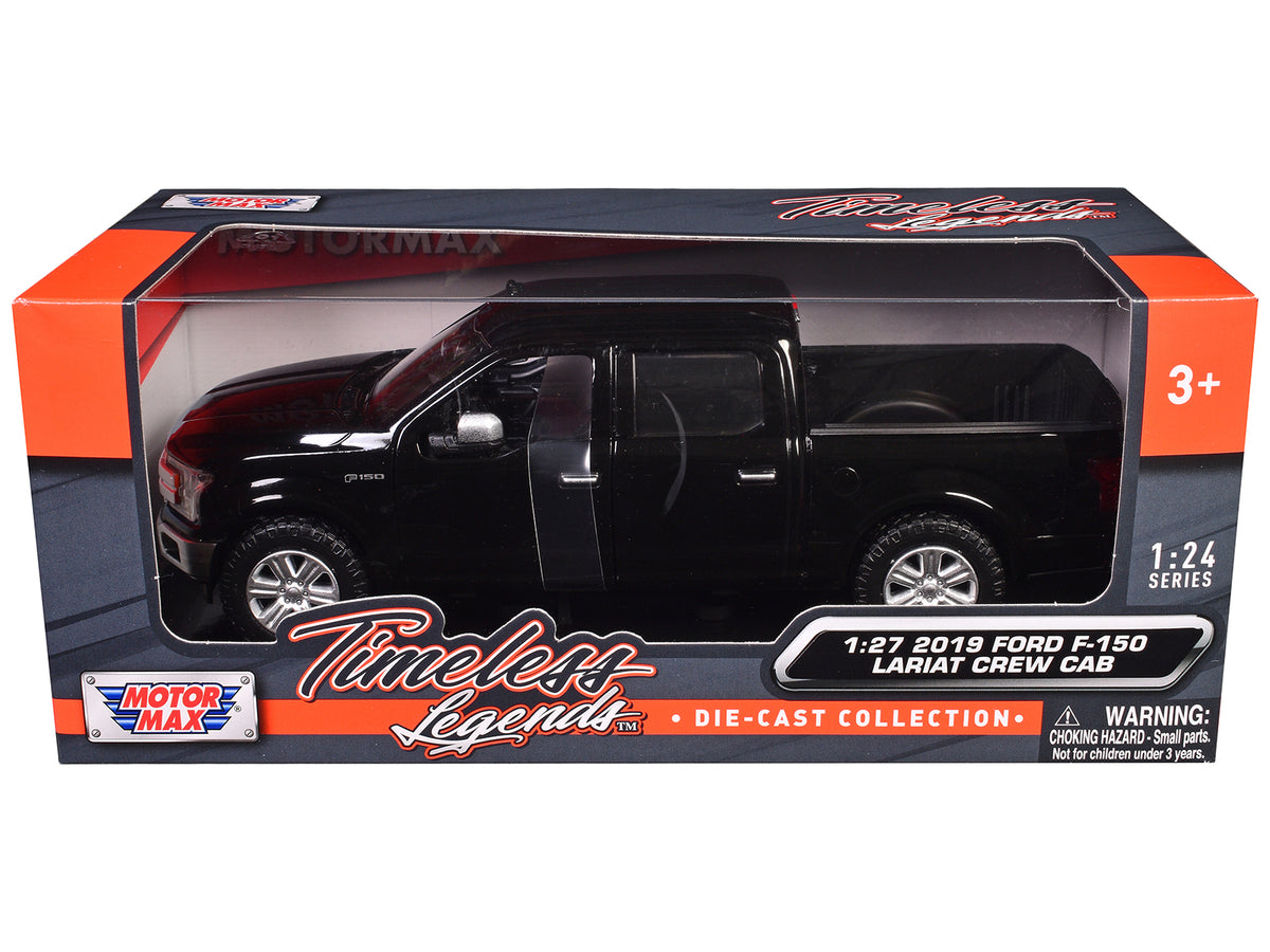 2019 Ford F-150 Lariat Crew Cab Pickup Truck Black 1/24-1/27 Diecast Model Car