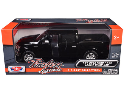 2019 Ford F-150 Lariat Crew Cab Pickup Truck Black 1/24-1/27 Diecast Model Car
