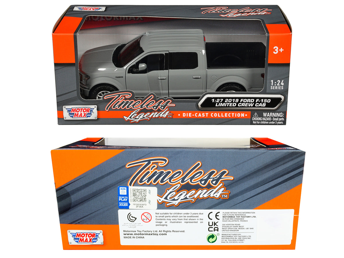 2019 Ford F-150 Limited Crew Cab Pickup Truck Gray "Timeless Legends" Series 1/24-1/27 Diecast Model Car