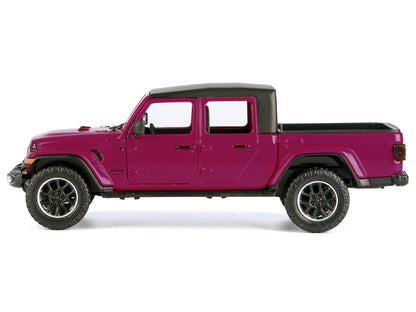 2021 Jeep Gladiator Overland Pickup Truck Purple with Matt Black Top 1/24-1/27 Diecast Model Car