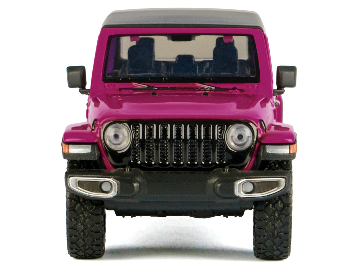 2021 Jeep Gladiator Overland Pickup Truck Purple with Matt Black Top 1/24-1/27 Diecast Model Car