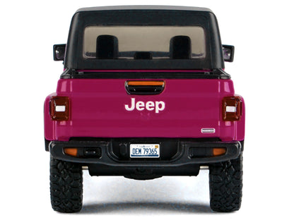 2021 Jeep Gladiator Overland Pickup Truck Purple with Matt Black Top 1/24-1/27 Diecast Model Car