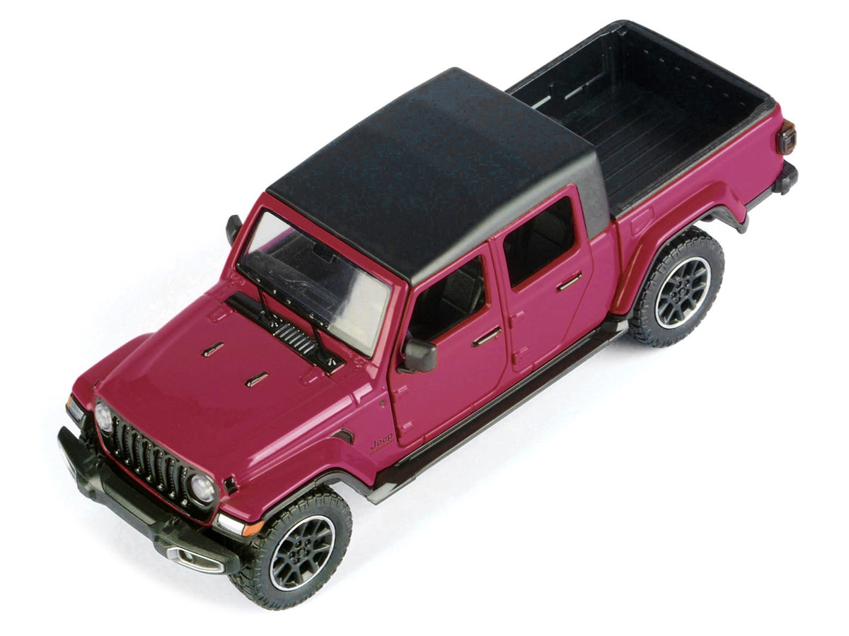 2021 Jeep Gladiator Overland Pickup Truck Purple with Matt Black Top 1/24-1/27 Diecast Model Car