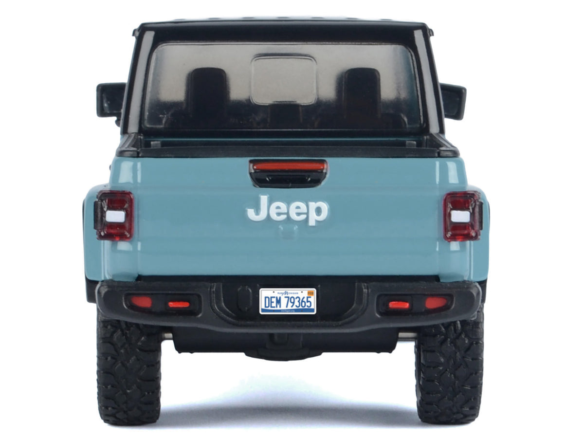 2021 Jeep Gladiator Rubicon (Closed Top) Pickup Truck Blue with Black Top 1/24-1/27 Diecast Model Car