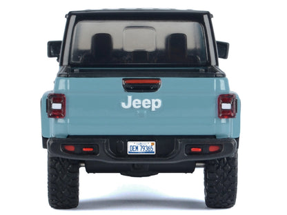 2021 Jeep Gladiator Rubicon (Closed Top) Pickup Truck Blue with Black Top 1/24-1/27 Diecast Model Car