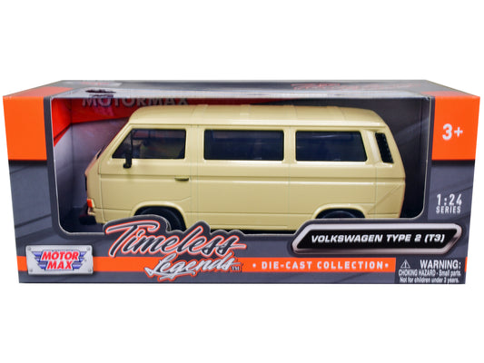 Volkswagen Type 2 (T3) Van Beige "Timeless Legends" Series 1/24 Diecast Model Car