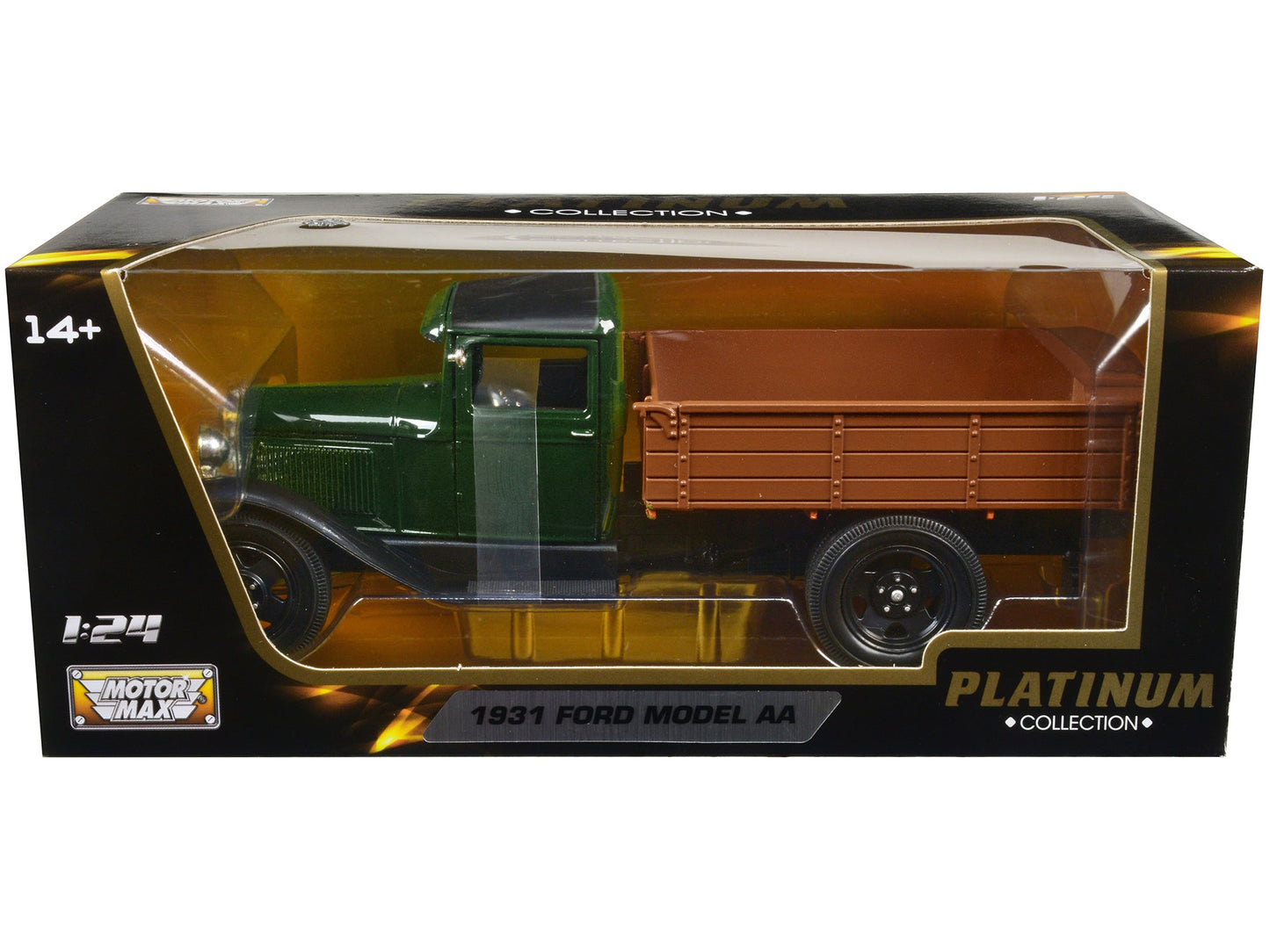 1931 Ford Model AA Pickup Truck Dark Green and Black "Platinum Collection" Series 1/24 Diecast Model Car