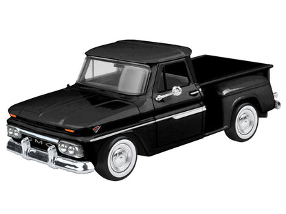 1966 GMC C1000 Fenderside Pickup Truck Black "Timeless Legends" Series 1/24 Diecast Model Car