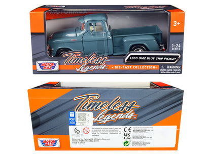 1955 GMC Blue Chip Pickup Truck Light Blue "Timeless Legends" Series 1/24 Diecast Model Car