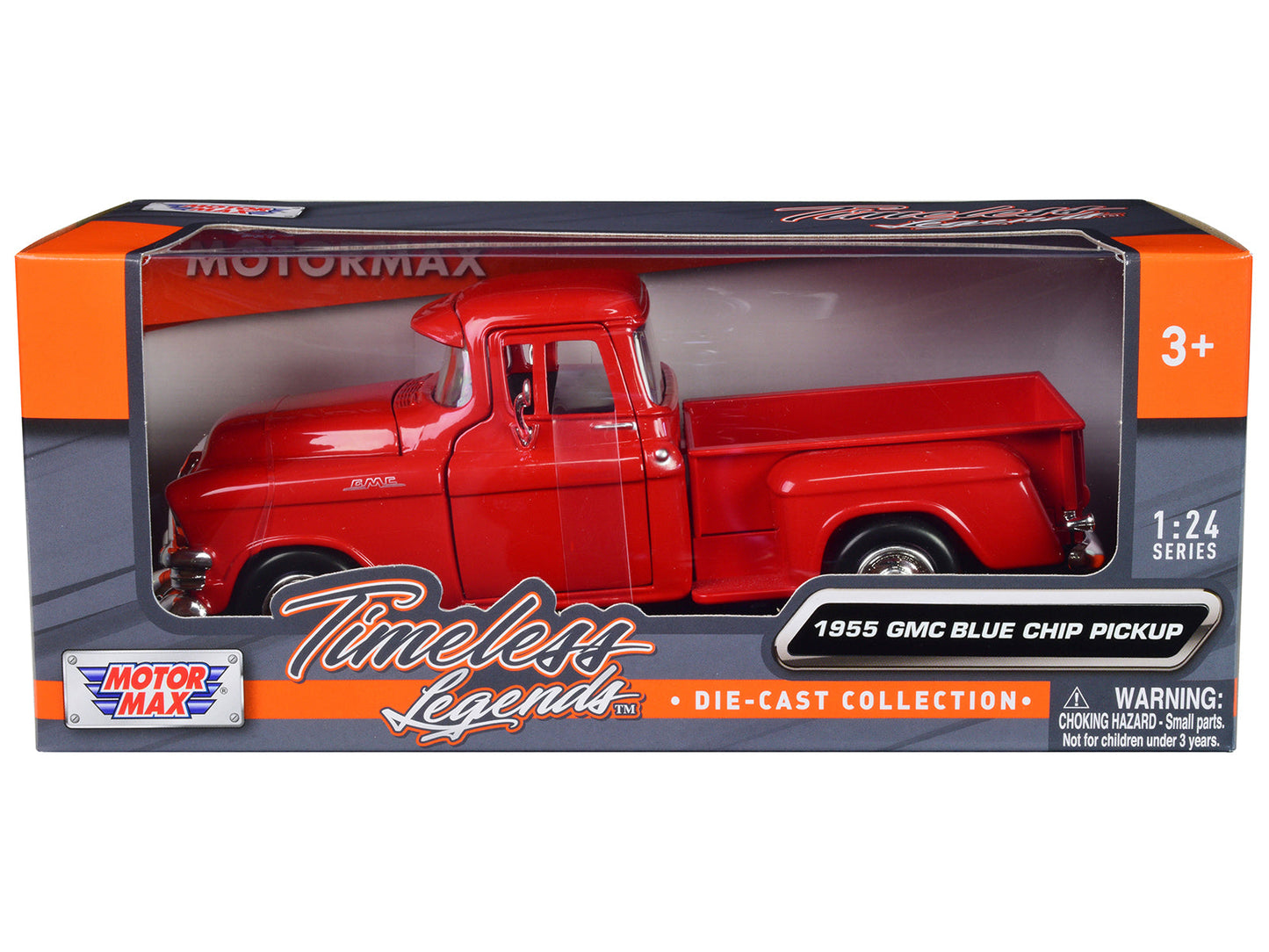 1955 GMC Blue Chip Pickup Truck Red "Timeless Legends" Series 1/24 Diecast Model Car