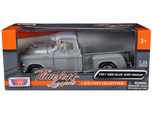 1957 GMC Blue Chip Pickup Truck Gray "Timeless Legends" Series 1/24 Diecast Model Car